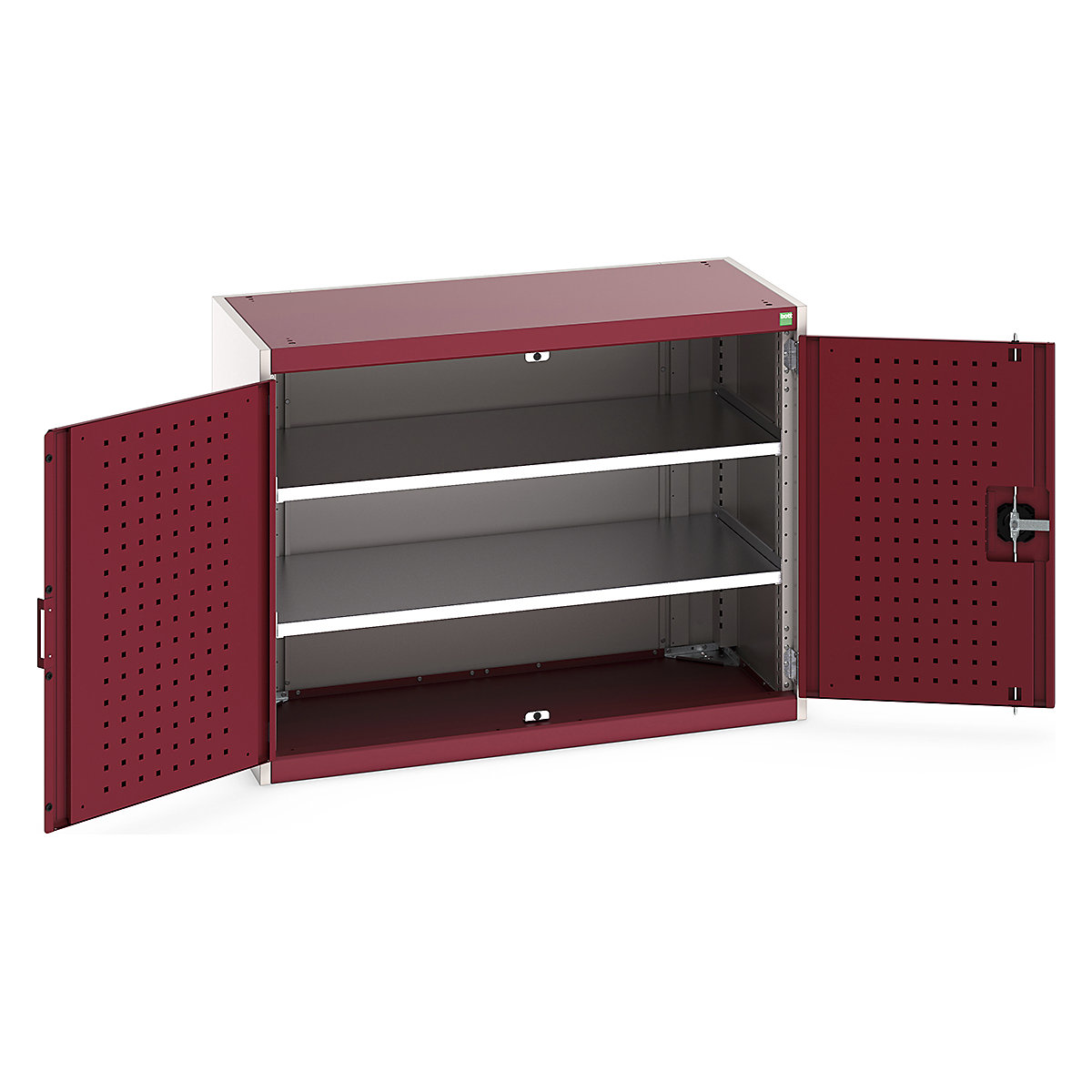 Bott Cubio Cupboard with Perfo Lined Doors