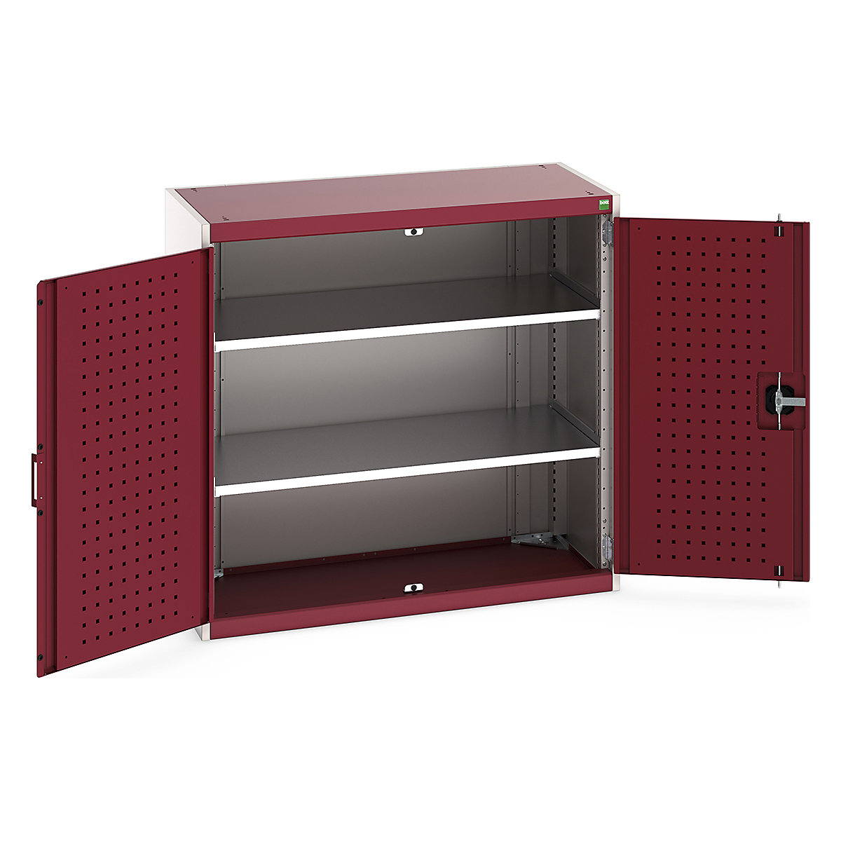 Bott Cubio Cupboard with Perfo Lined Doors