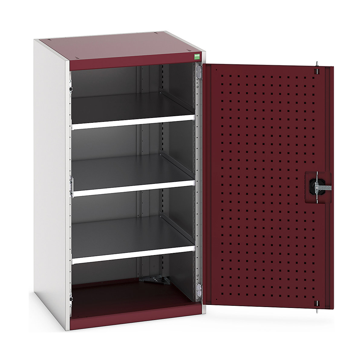Bott Cubio Cupboard with Perfo Lined Doors