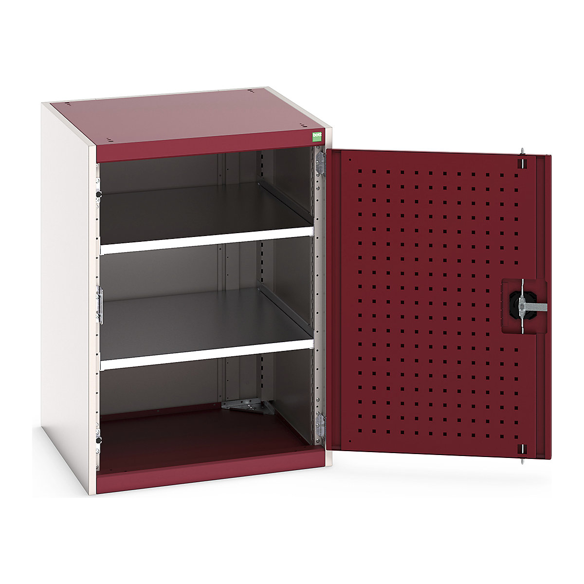 Bott Cubio Cupboard with Perfo Lined Doors