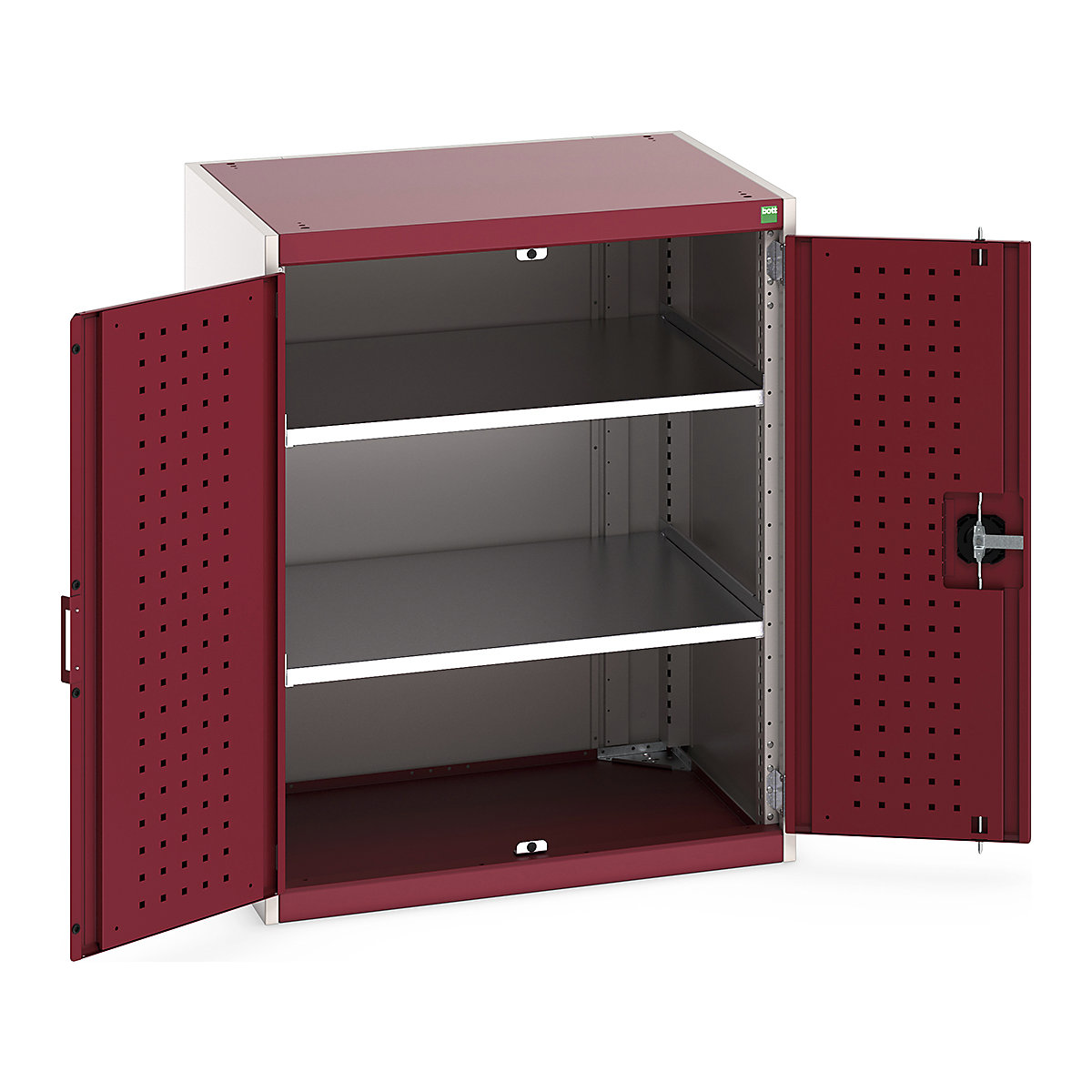 Bott Cubio Cupboard with Perfo Lined Doors
