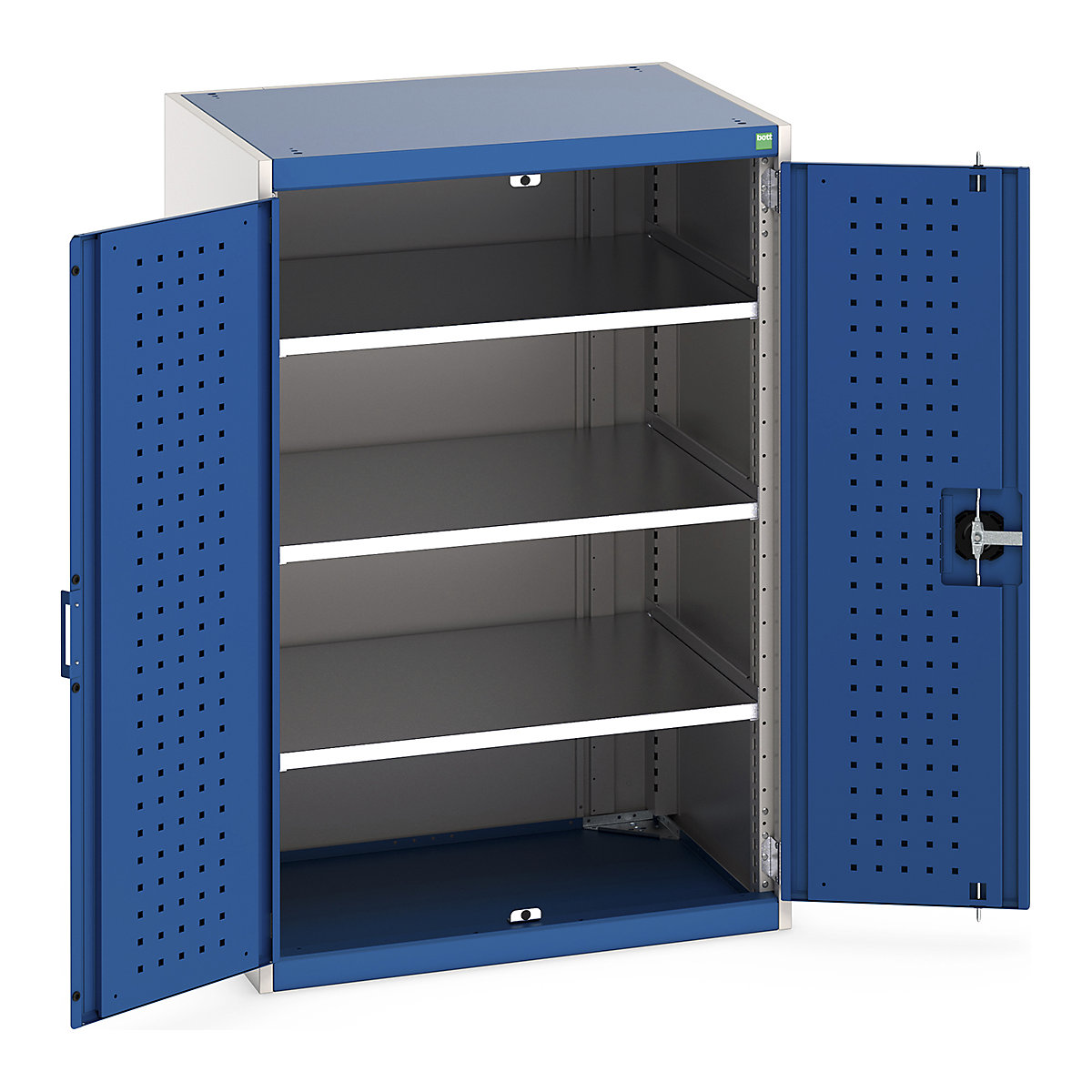 Bott Cubio Cupboard with Perfo Lined Doors