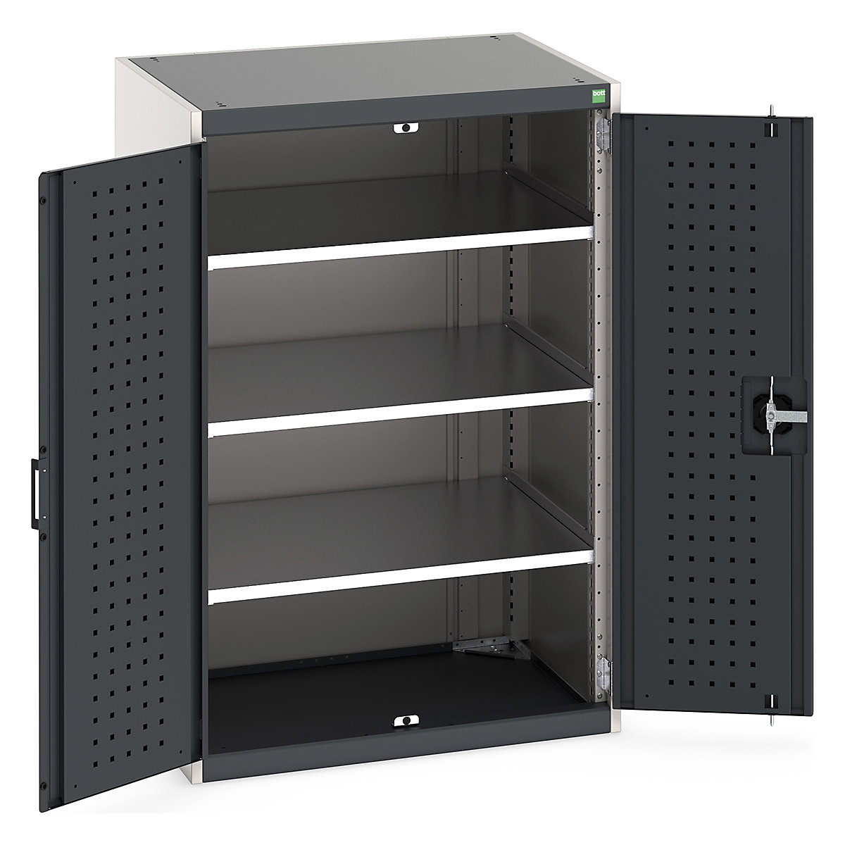 Bott Cubio Cupboard with Perfo Lined Doors
