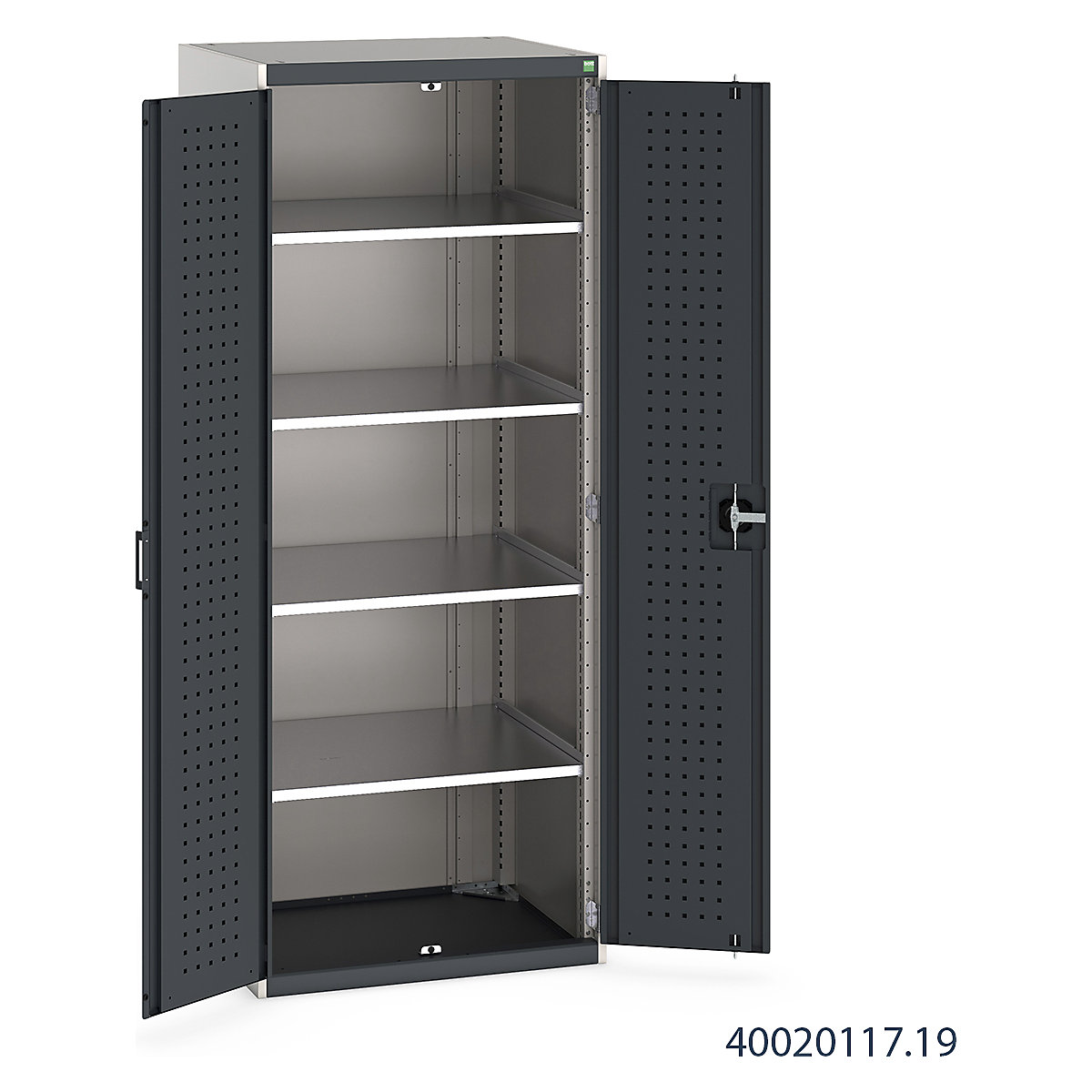 Bott Cubio Cupboard with Perfo Lined Doors (Product illustration 8)-7