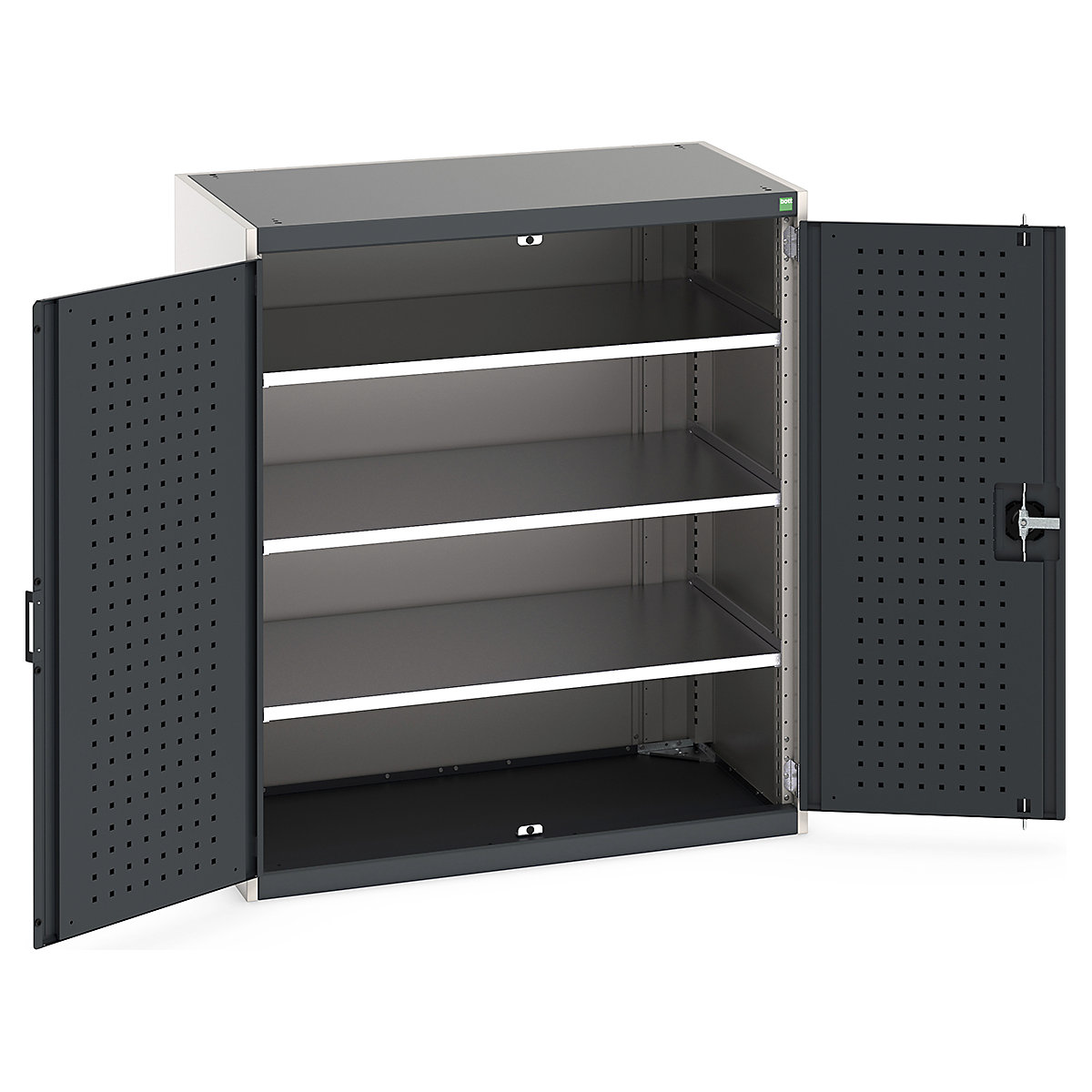 Bott Cubio Cupboard with Perfo Lined Doors