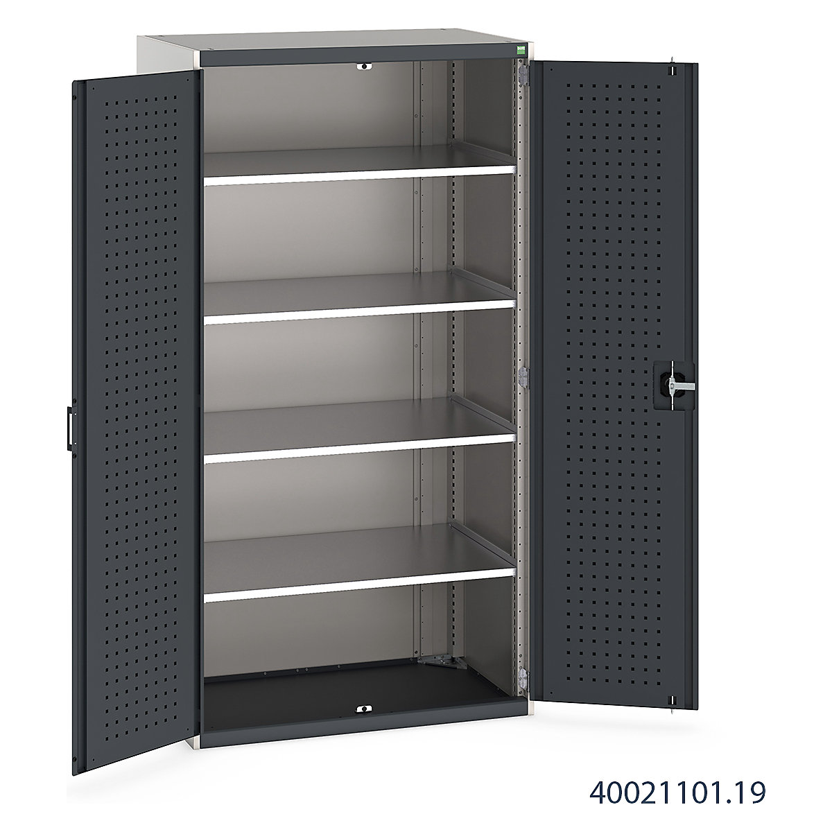 Bott Cubio Cupboard with Perfo Lined Doors (Product illustration 3)-2