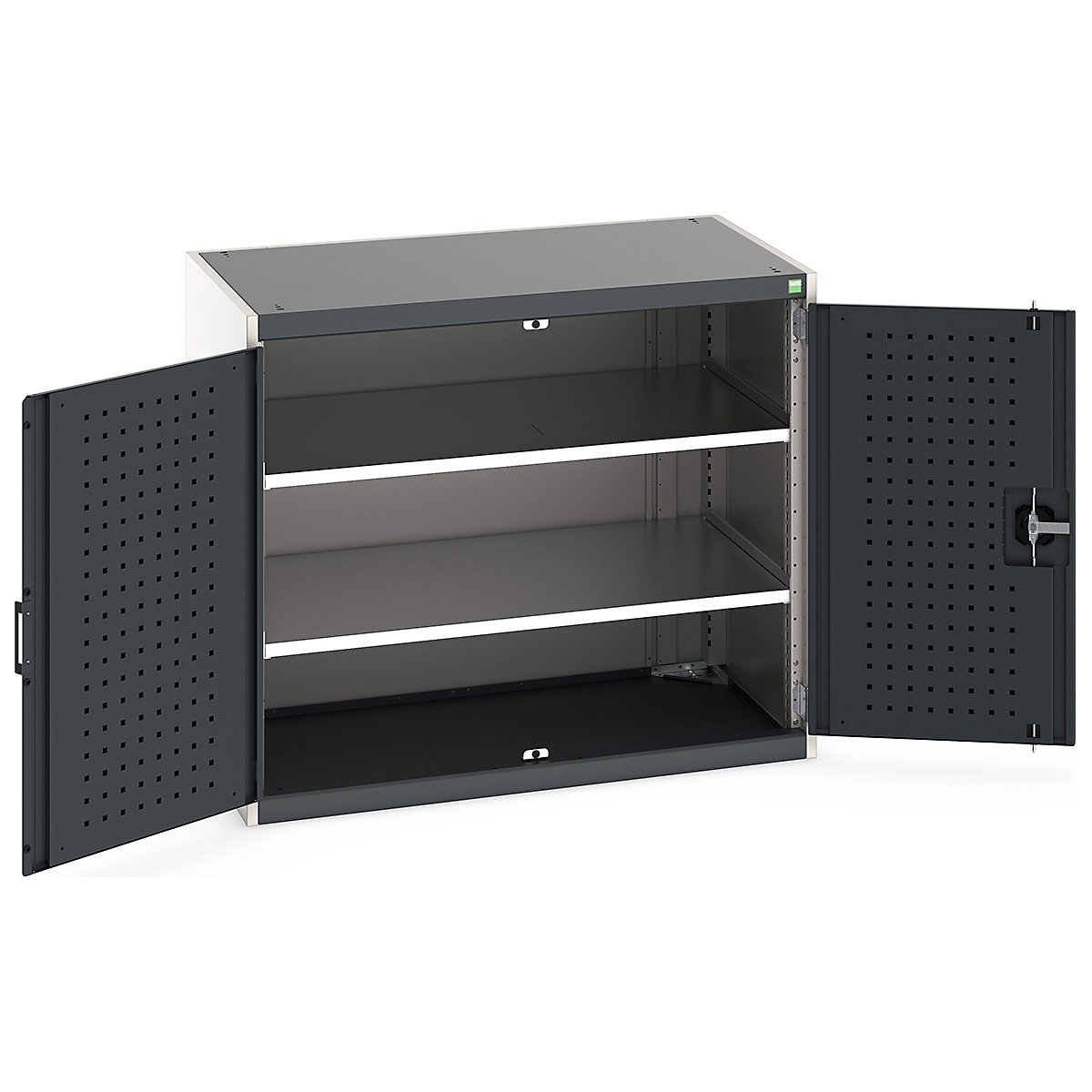 Bott Cubio Cupboard with Perfo Lined Doors