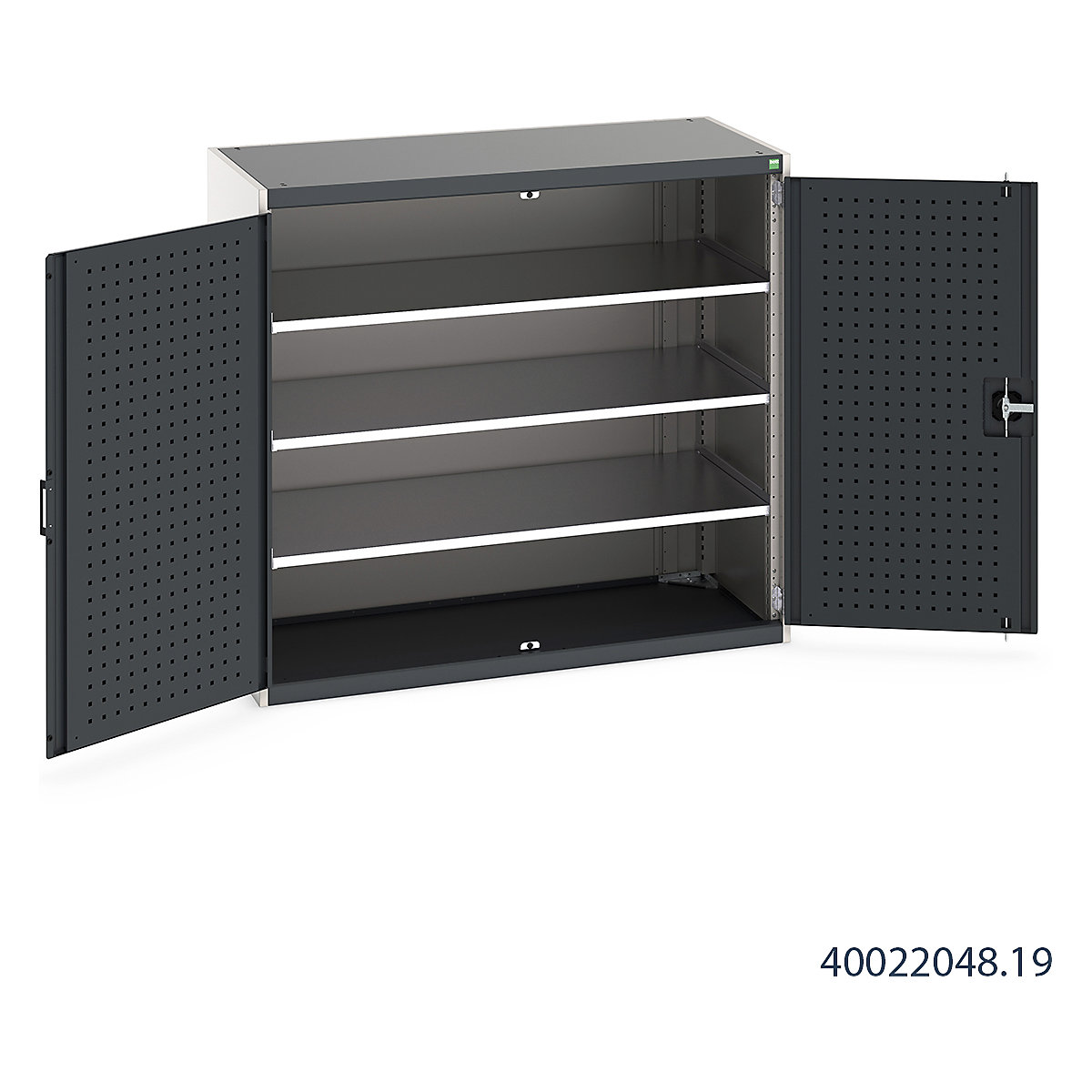 Bott Cubio Cupboard with Perfo Lined Doors (Product illustration 5)-4