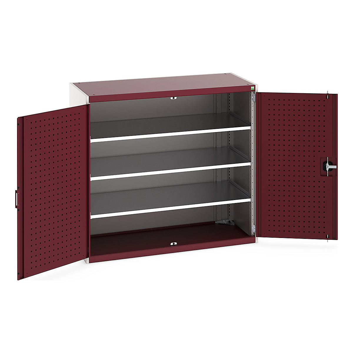 Bott Cubio Cupboard with Perfo Lined Doors