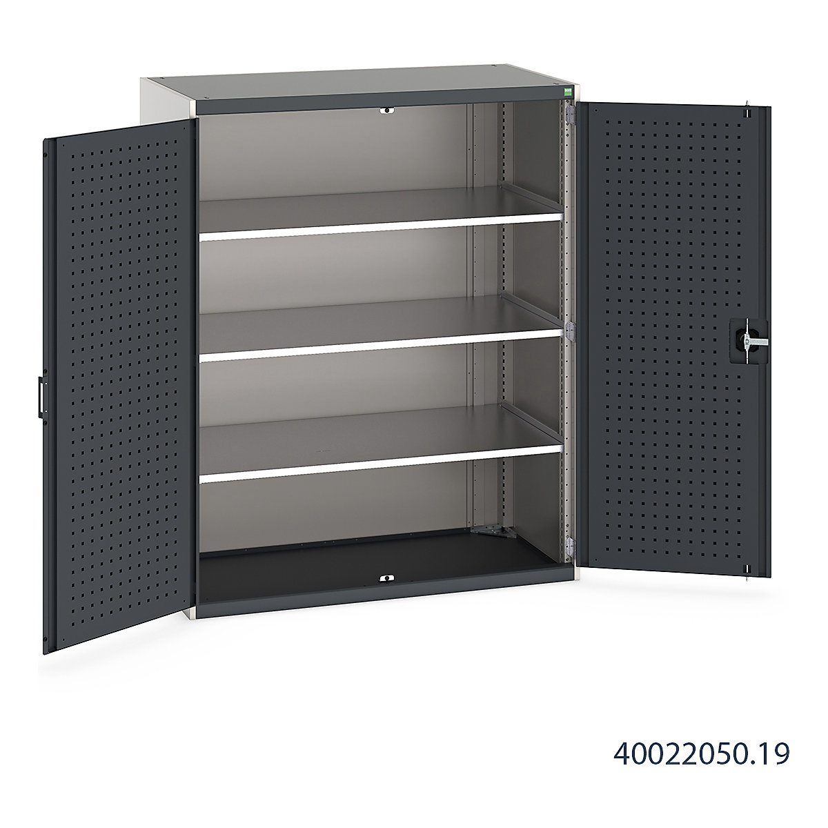 Bott Cubio Cupboard with Perfo Lined Doors (Product illustration 4)-3