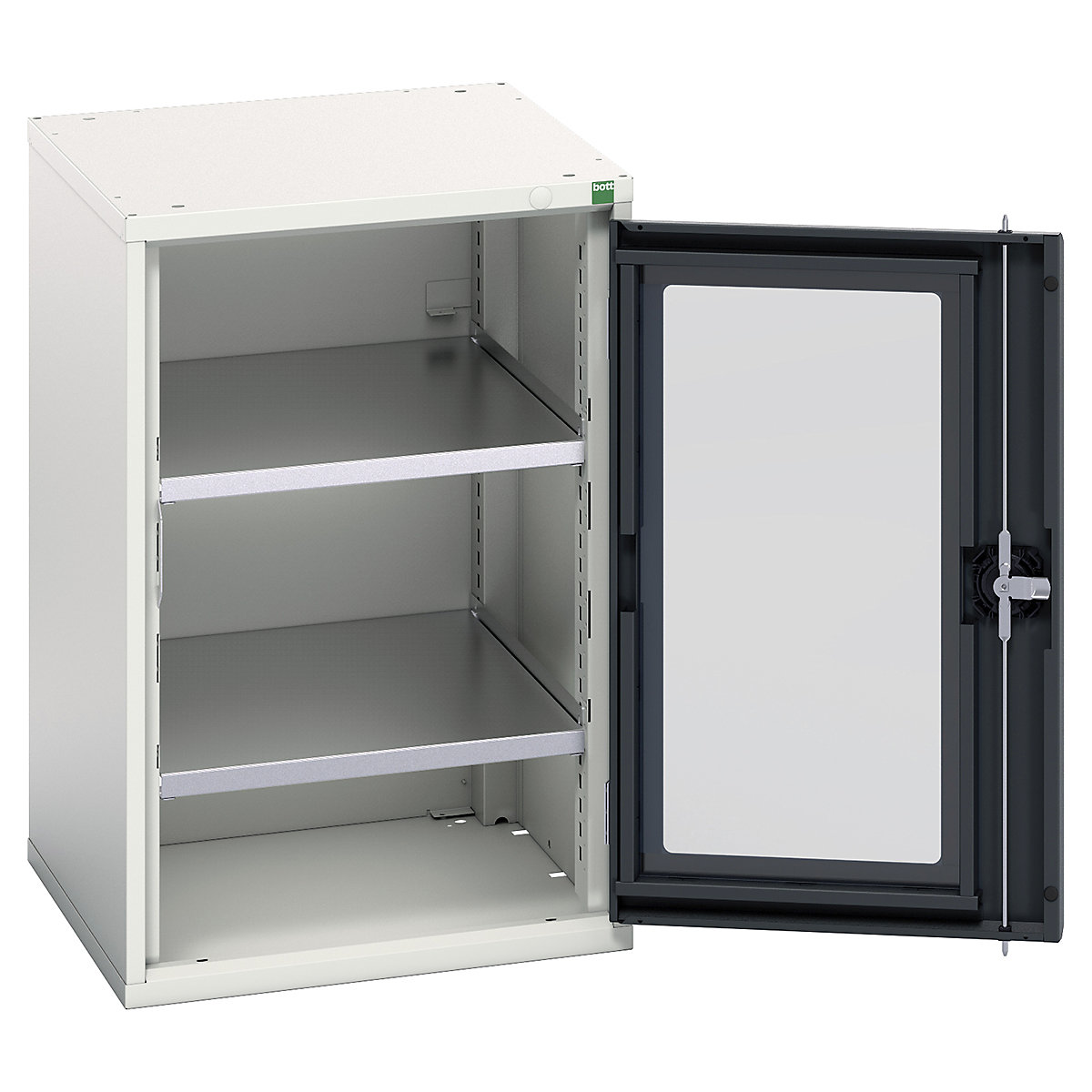 Bott Verso Window Door Cupboards, Bott Verso Window Door Cupboards, Bott Verso Window Door Cupboard | 800h x 525w x 550d mm | 2 Shelves | Anthracite Grey-3
