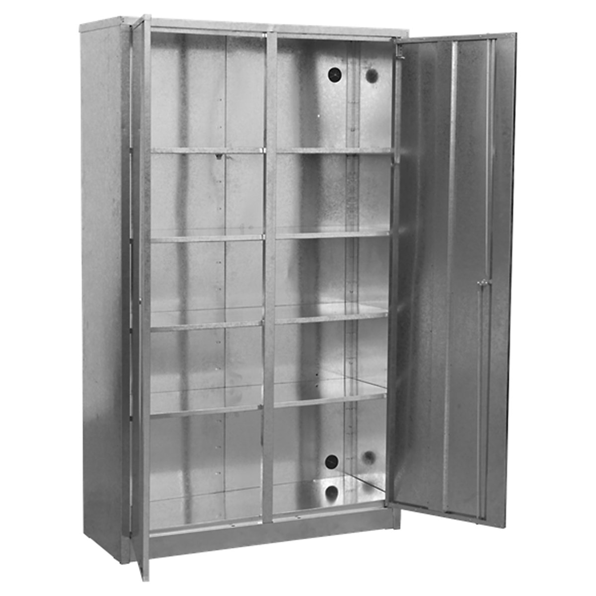 Sealey Extra-Wide Galvanised Steel Floor Cabinet | 4 Shelf (Product illustration 2)-1