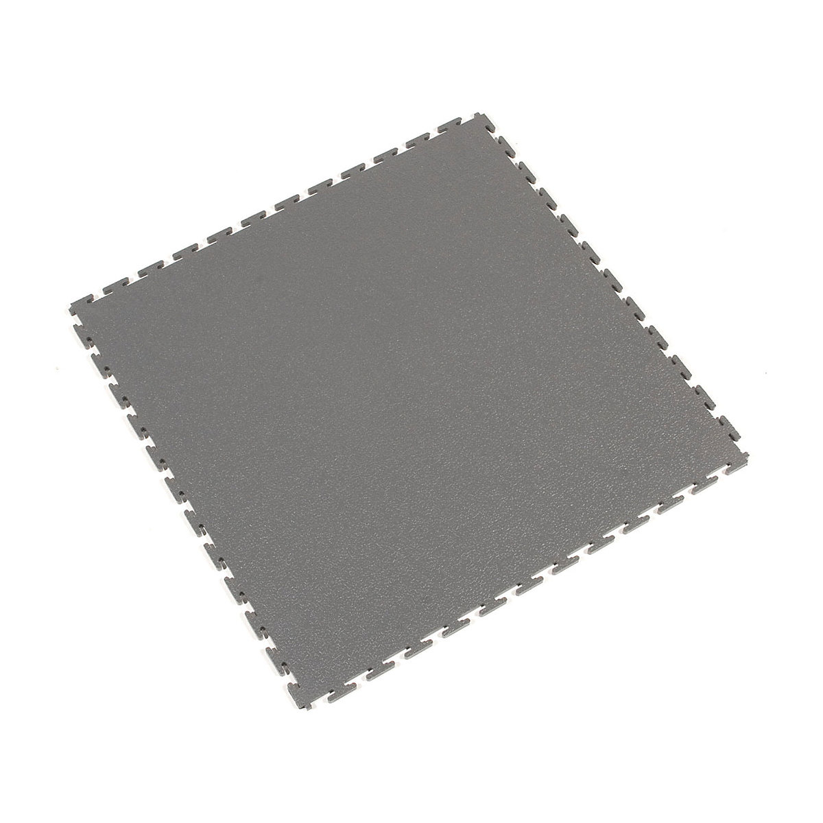 Tough-Lock PVC floor tiles, with structured surface, pack of 8, grey