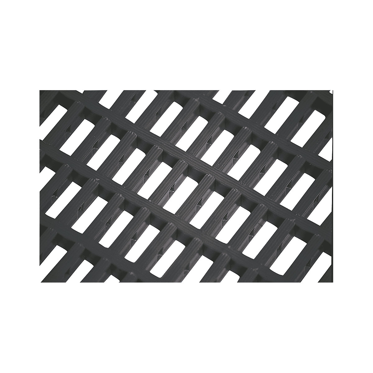Vinyl anti-fatigue matting COBAmat®, double weave, per m, mesh size 10 x 22 mm, black