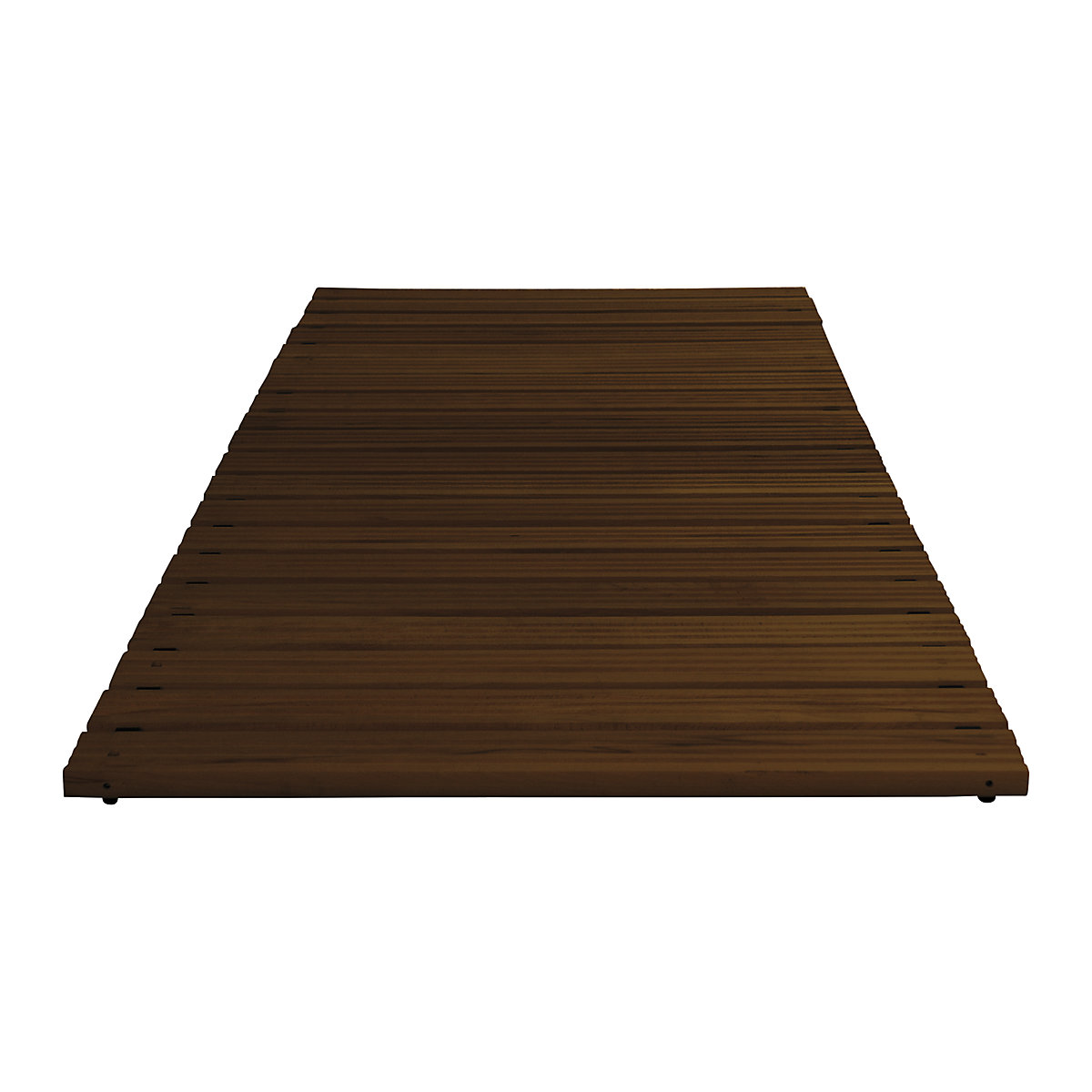 Wooden safety grid, dark stain, per metre, without bevelled edge, width 800 mm