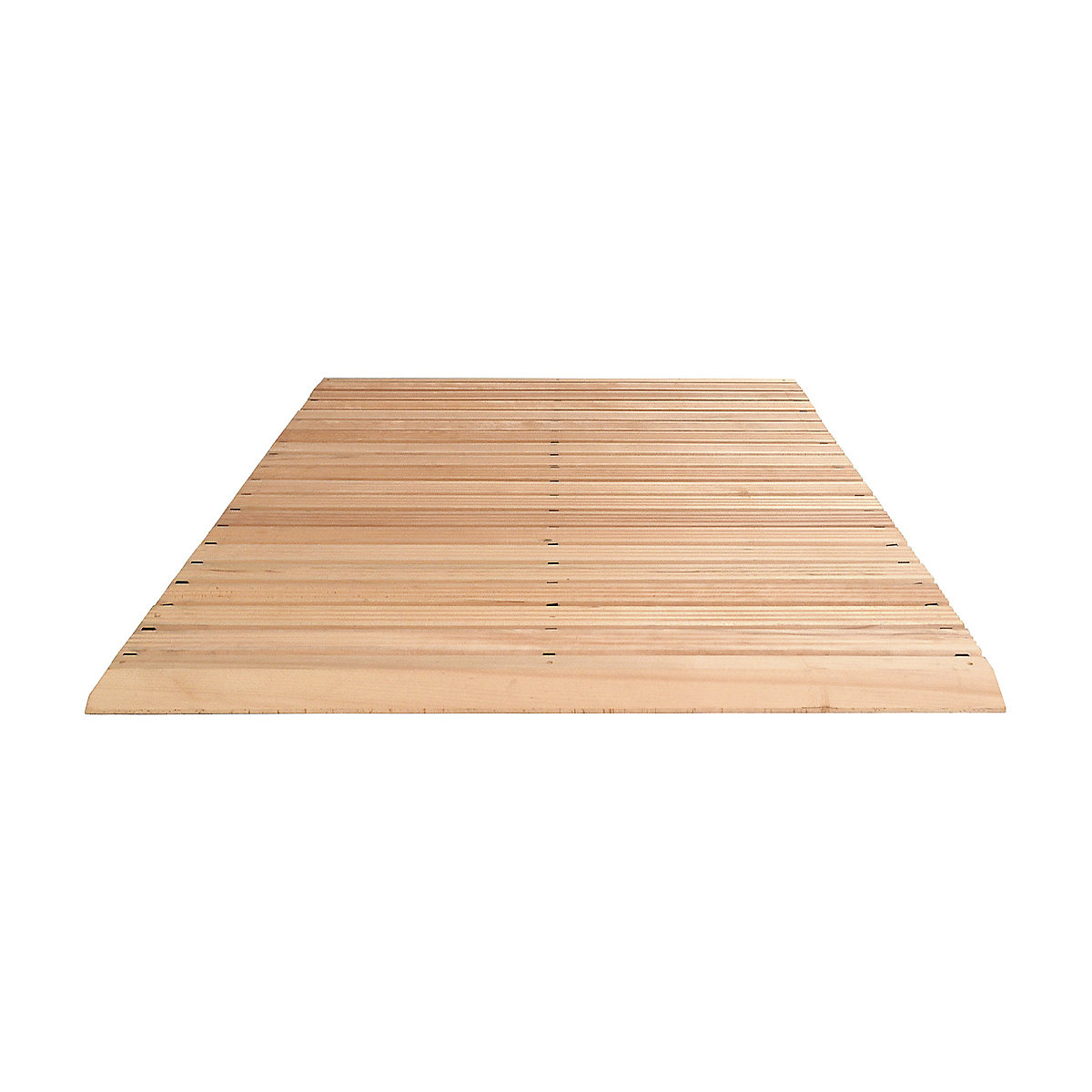 Wooden safety grid, per metre, with bevelled edges on 3 sides, width 1200 mm