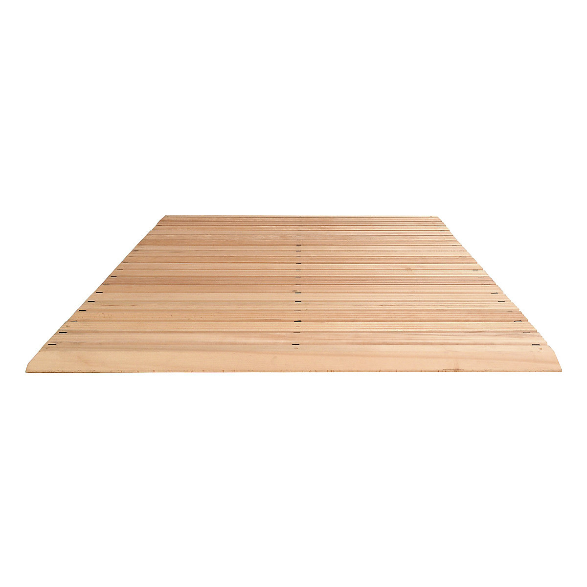 Wooden safety grid, per metre, with bevelled edges on 3 sides, width 1500 mm