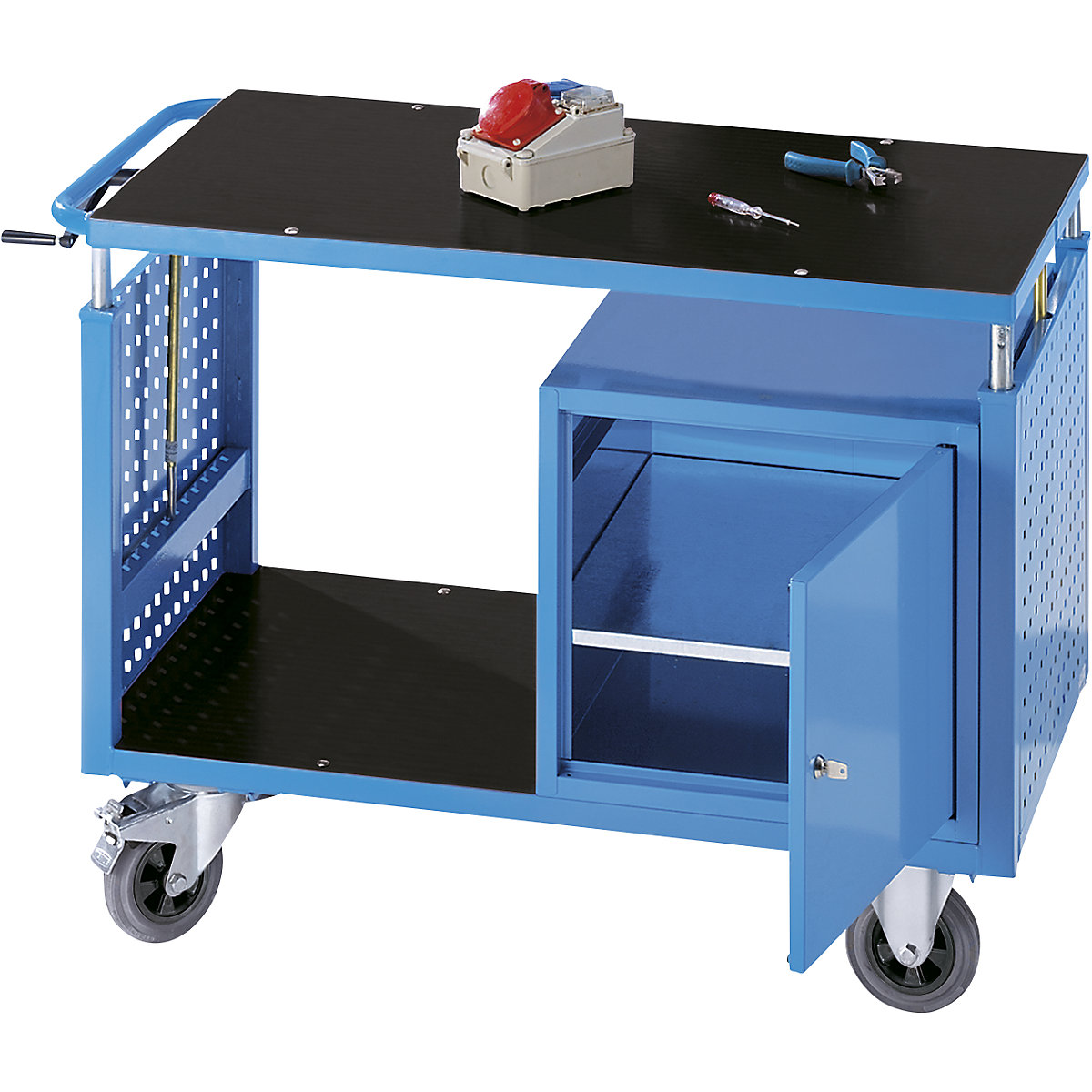 Assembly trolley, height adjustable – eurokraft pro (Product illustration 6)-5