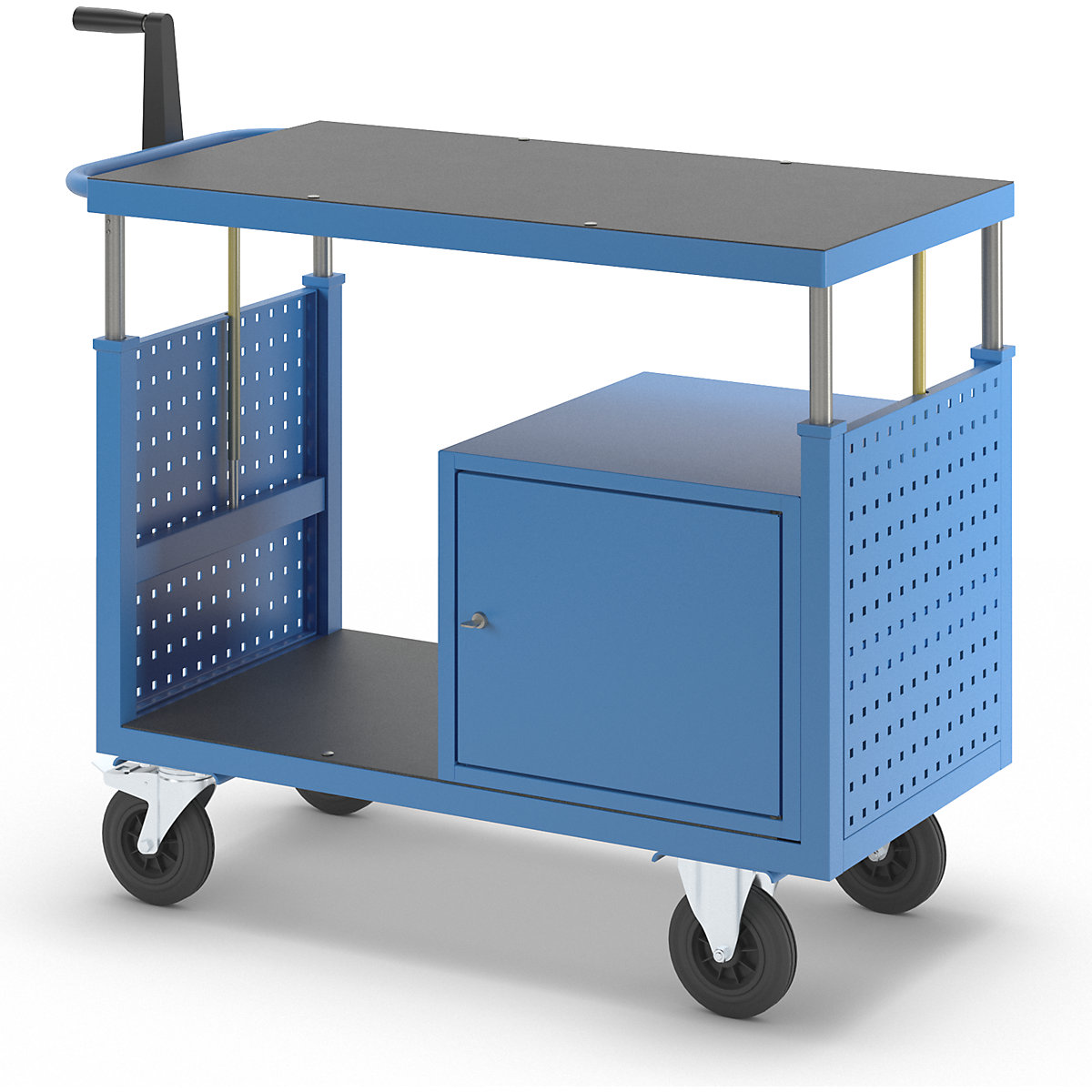 Assembly trolley, height adjustable – eurokraft pro (Product illustration 3)-2