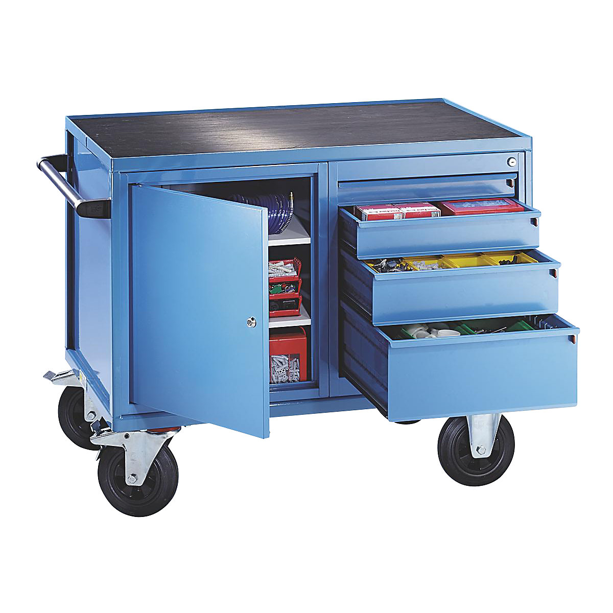 Assembly trolley, max. load 500 kg – eurokraft pro (Product illustration 6)-5