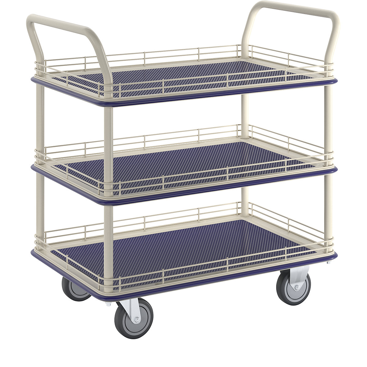 Industrial table trolley, with three shelves, max. load 300 kg-9