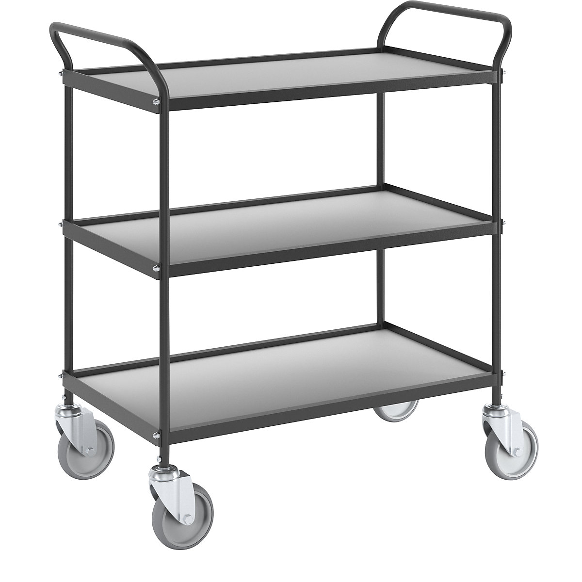 Serving trolley, LxWxH 890 x 465 x 960 mm, 3 shelves, 2+ items-2