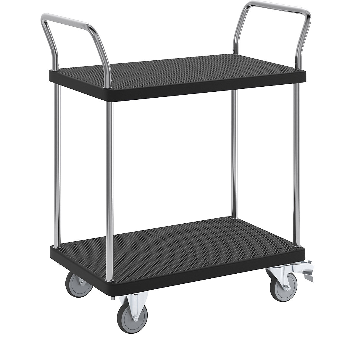 Serving trolley, 2 shelves, 2 push handles, max. load 150 kg-1