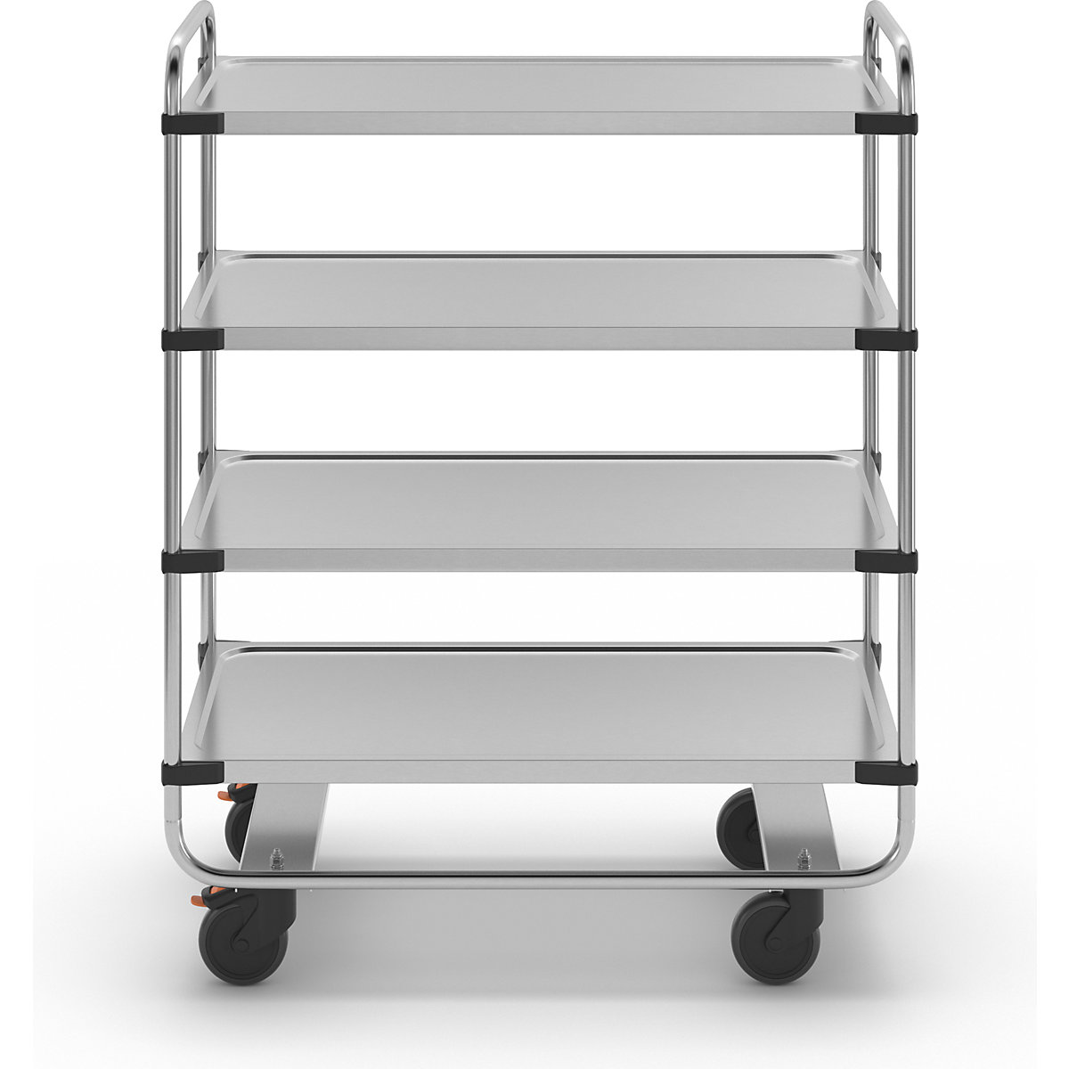 Stainless steel serving trolley, assembled (Product illustration 4)-3