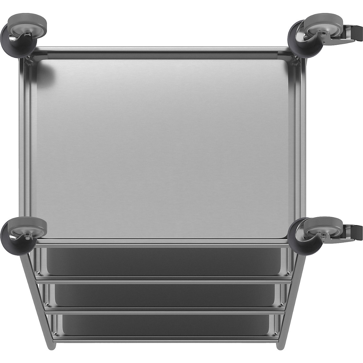 Stainless steel serving trolley – Kongamek (Product illustration 6)-5