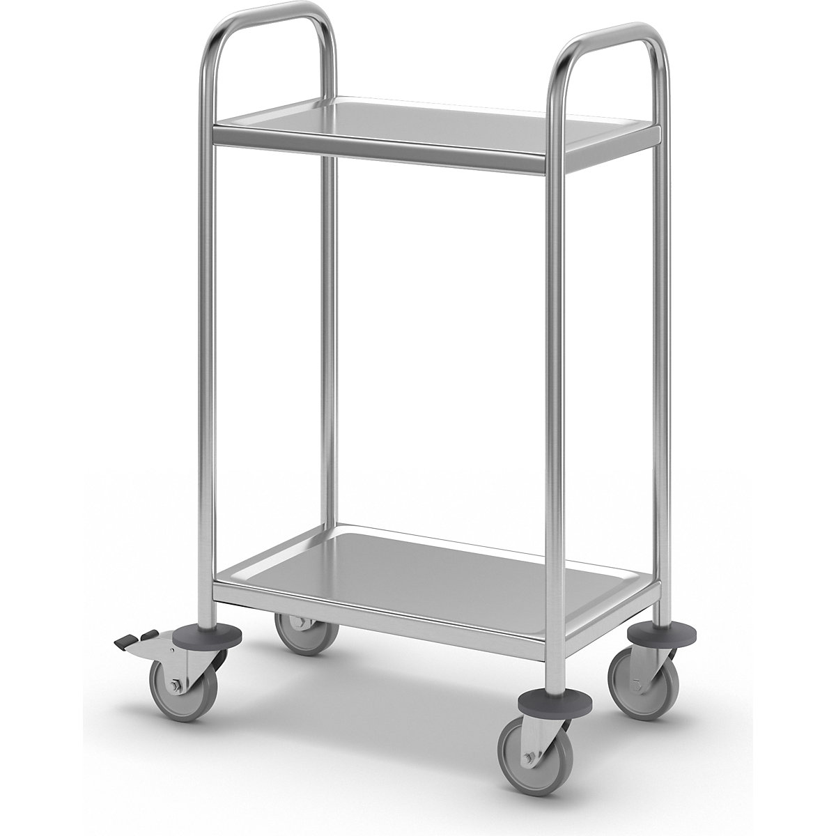 Stainless steel serving trolley – eurokraft basic (Product illustration 17)-16