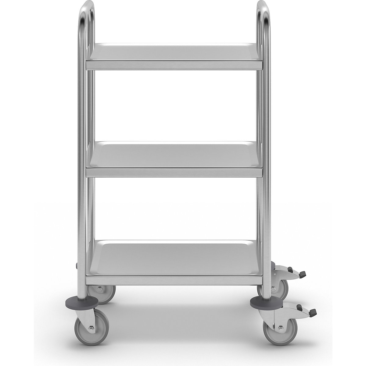 Stainless steel serving trolley – eurokraft basic (Product illustration 2)-1