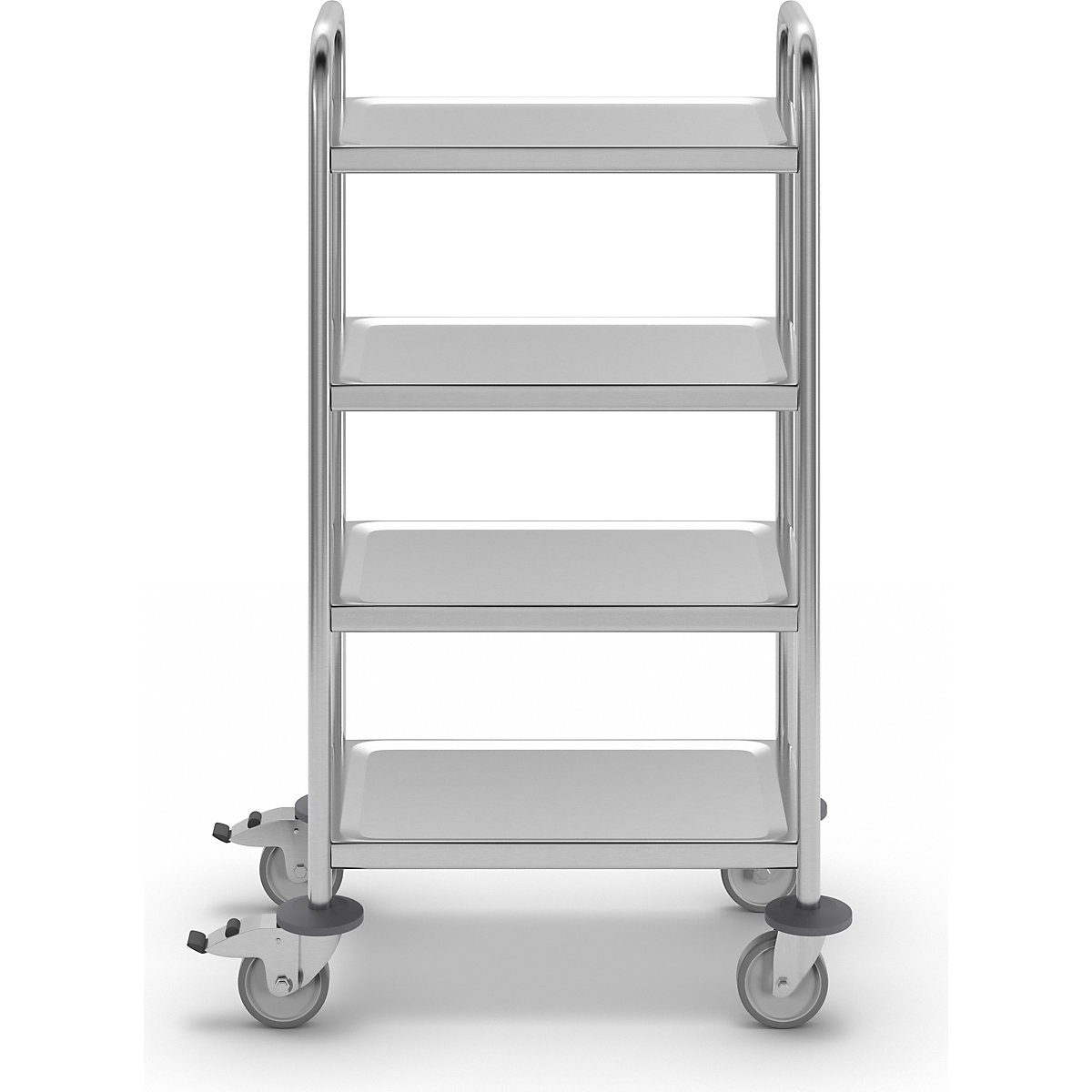 Stainless steel serving trolley – eurokraft basic (Product illustration 2)-1