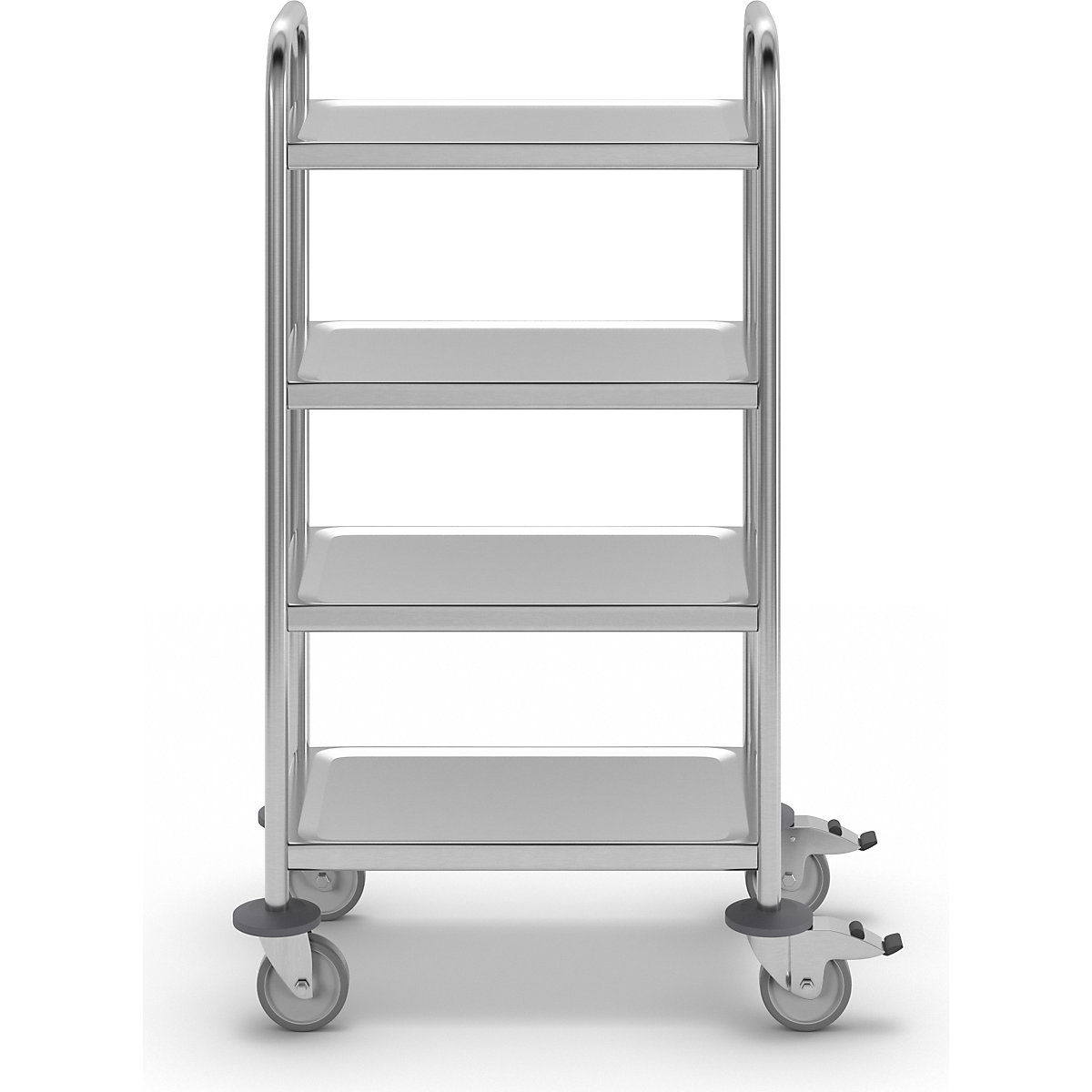 Stainless steel serving trolley – eurokraft basic (Product illustration 7)-6