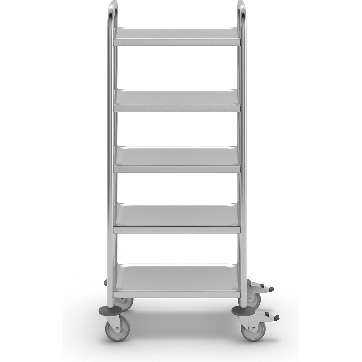 Stainless steel serving trolley – eurokraft basic (Product illustration 11)-10