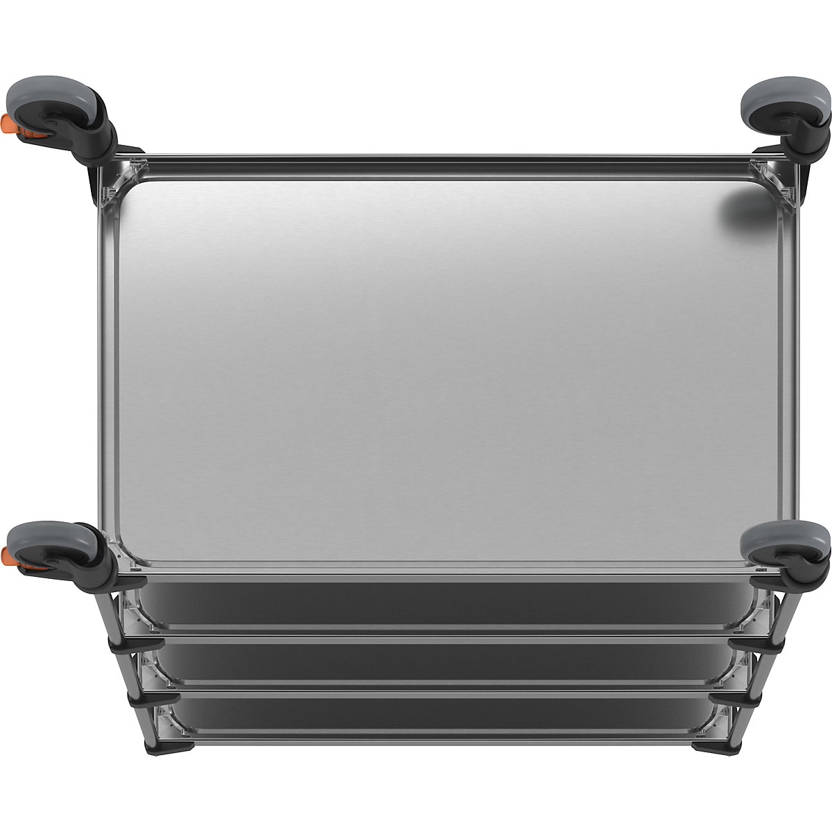 Stainless steel table trolley (Product illustration 3)-2