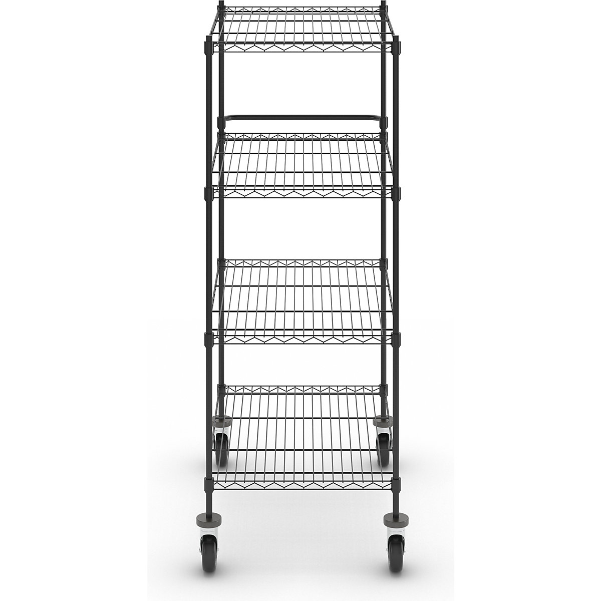 Wire mesh table trolley, black (Product illustration 4)-3