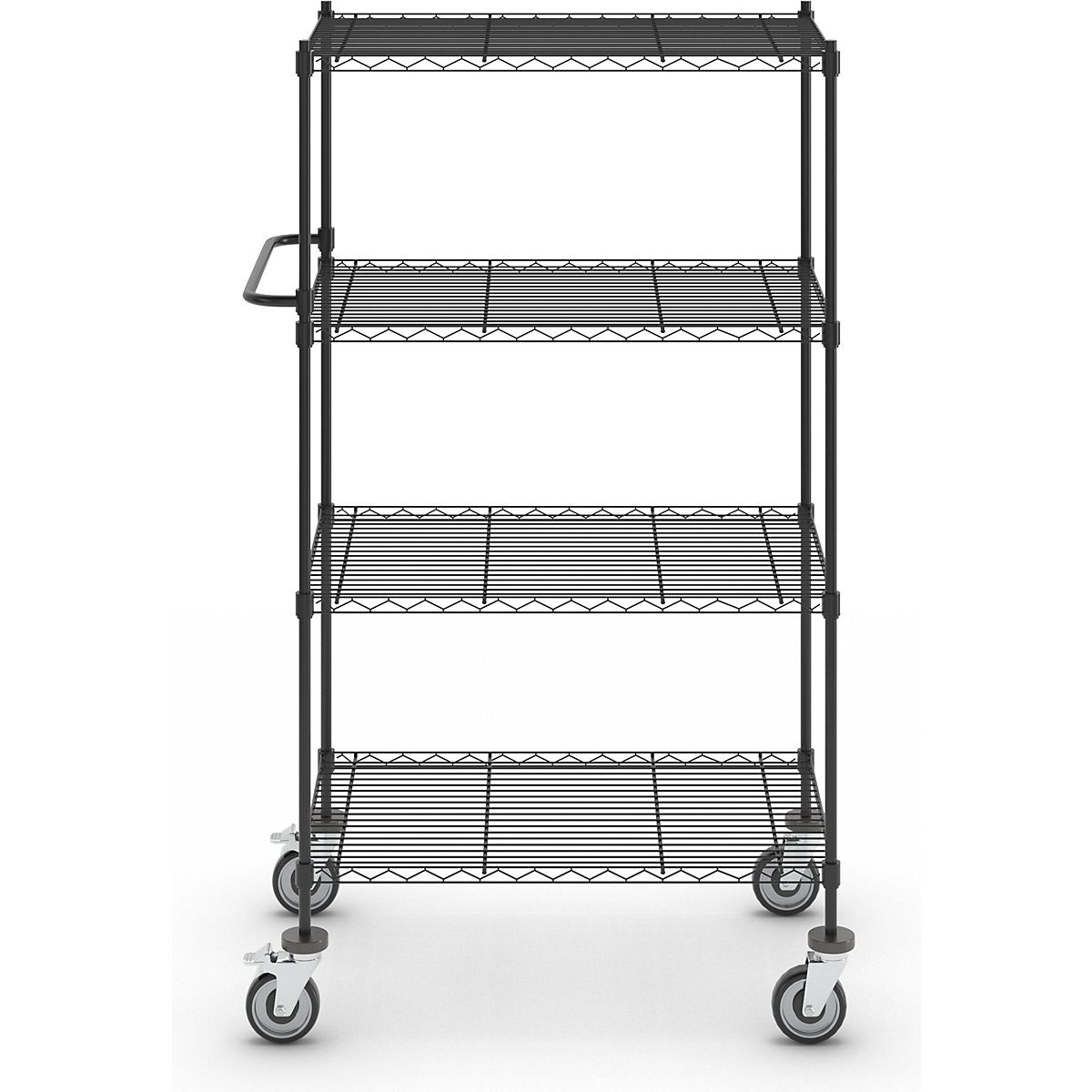 Wire mesh table trolley, black (Product illustration 6)-5