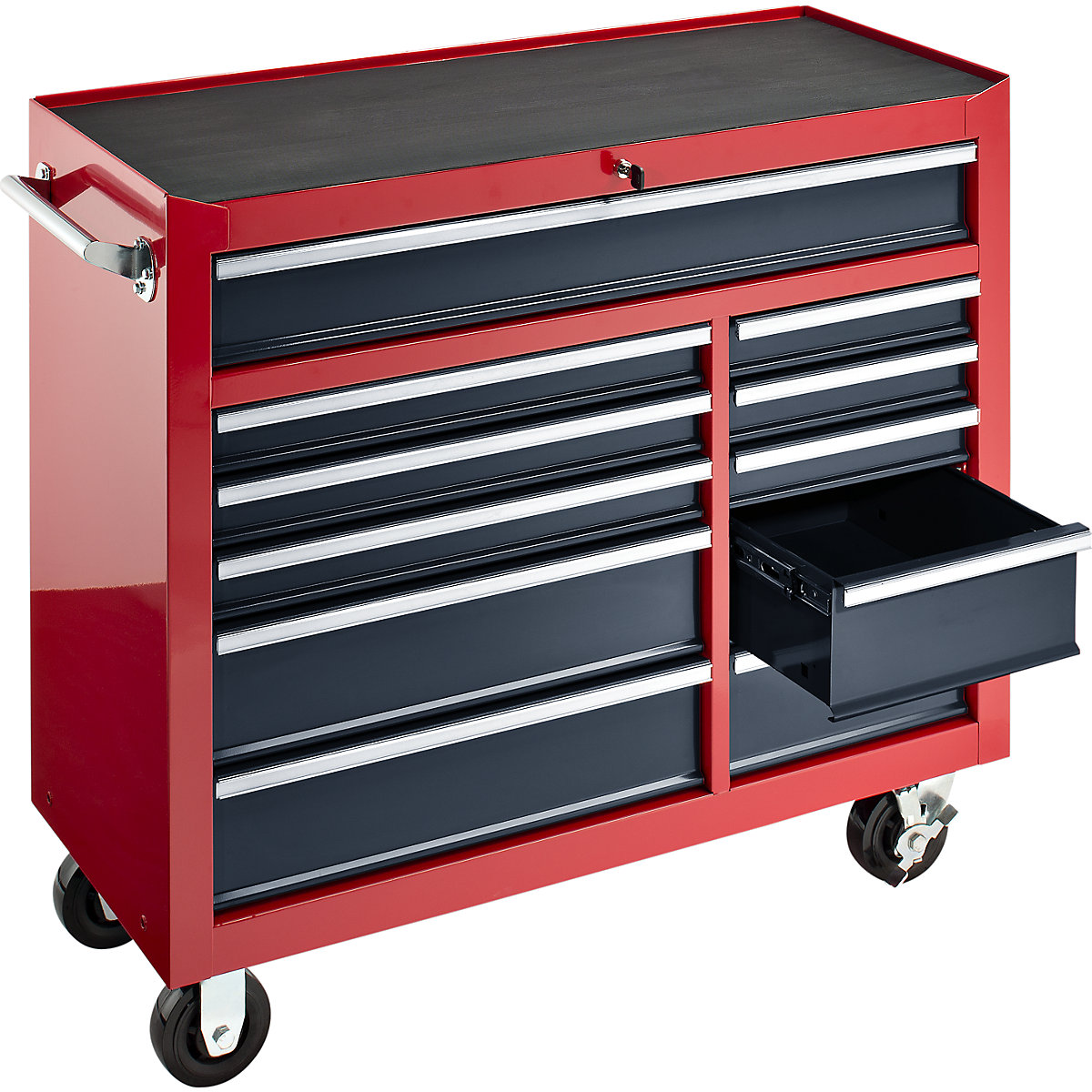 Workshop trolley, HxWxD 1007 x 1067 x 458 mm, 11 drawers, red-6