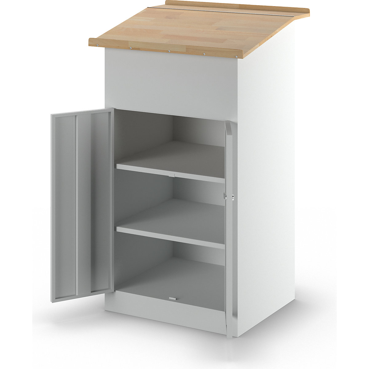 Industrial pedestal desk – Pavoy (Product illustration 3)-2