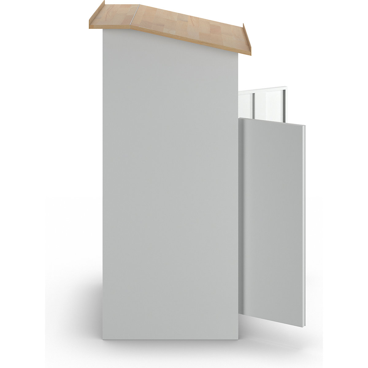 Industrial pedestal desk – Pavoy (Product illustration 2)-1