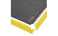 Plug-in floor tile system, studded