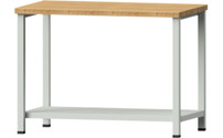 Compact workbench, solid beech worktop