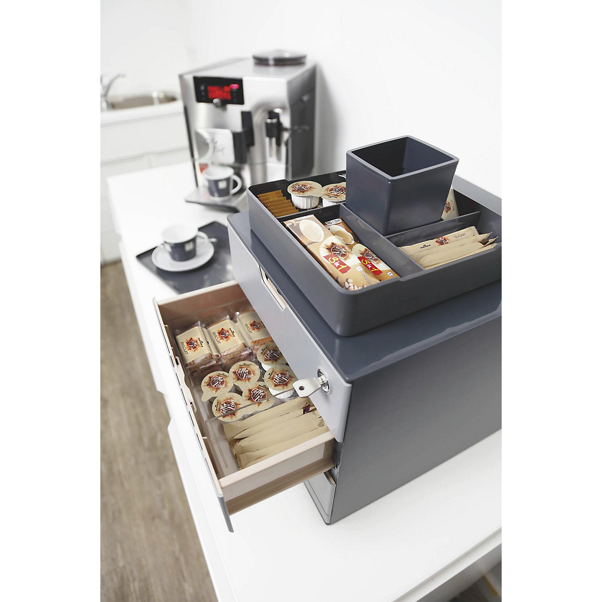 Pojemnik z szufladkami COFFEE POINT BOX – DURABLE (Zdjęcie produktu 2)-1