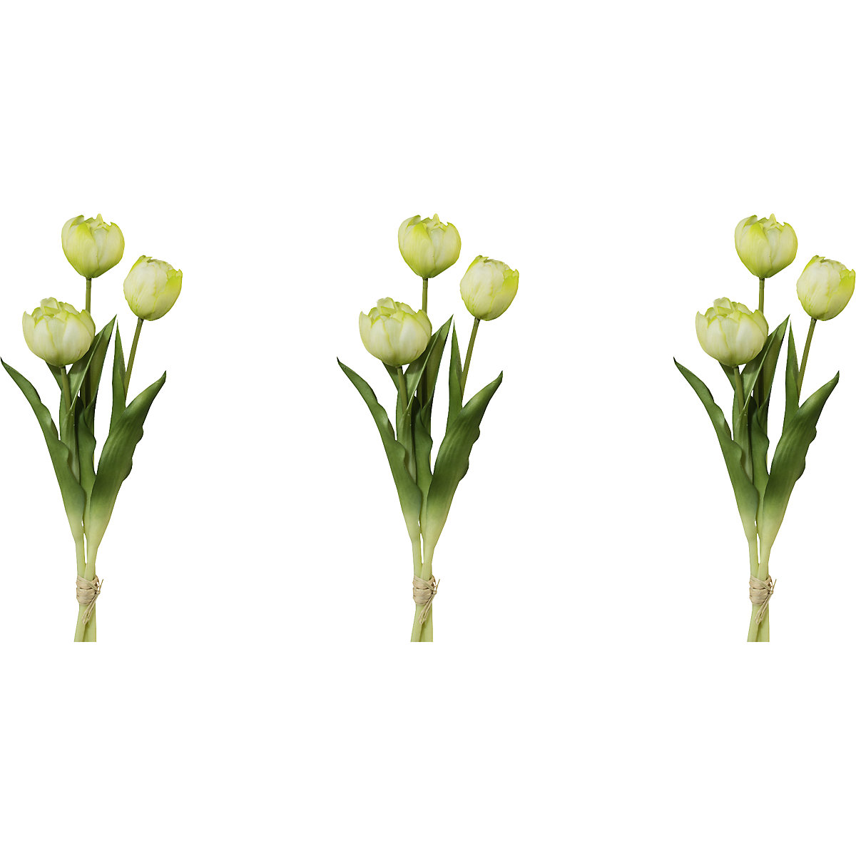 Bukiet tulipanów pełnych, real touch, 3 kwiaty