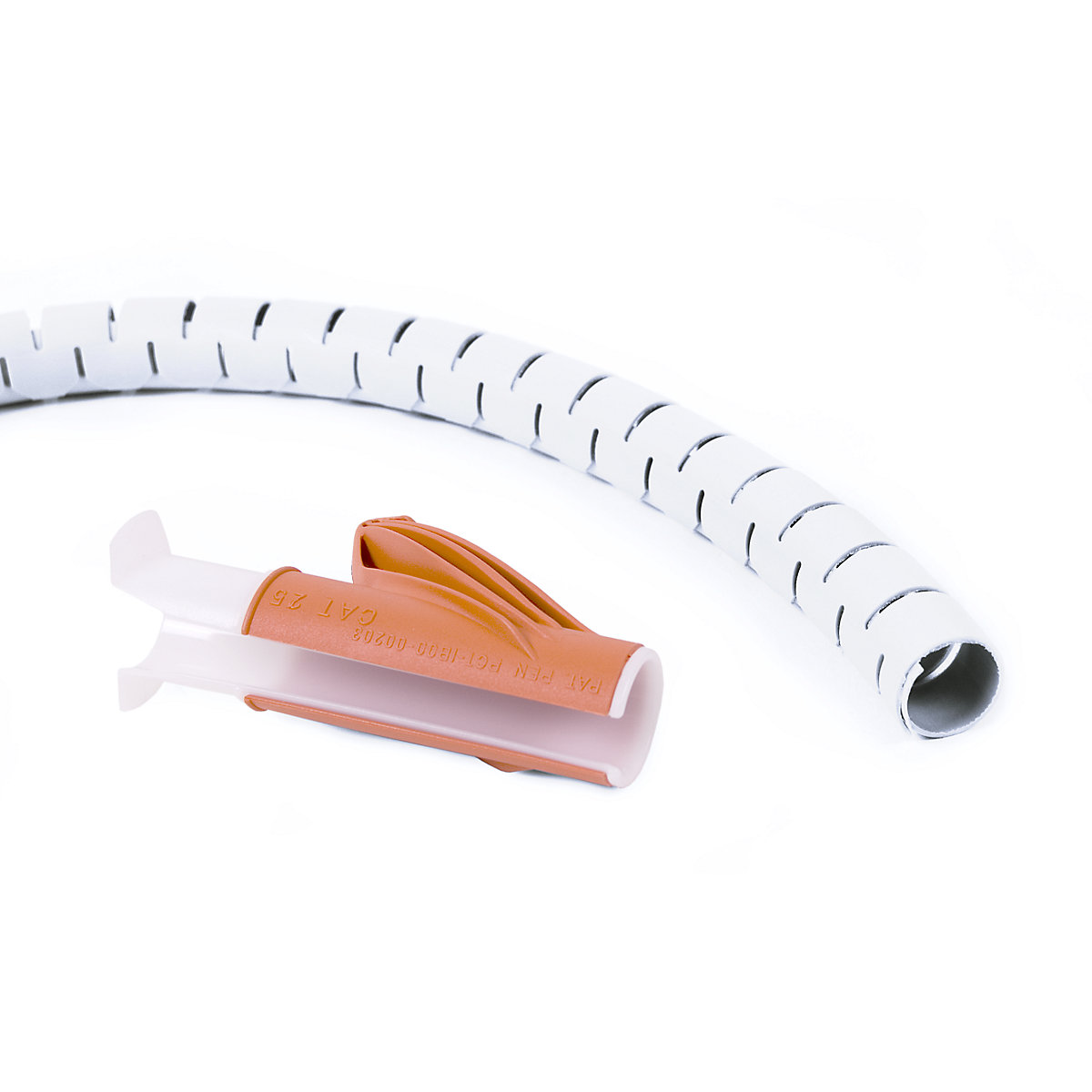 Elastyczna osłona kablowa – Dataflex, z elementem ułatwiającym wsuwanie, biała-2
