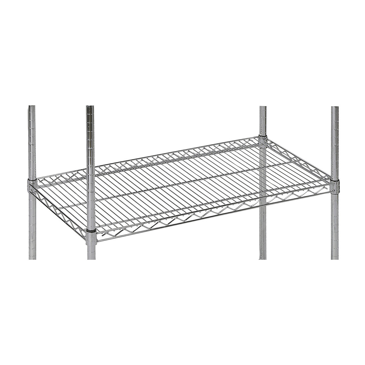 Półka do regału kratowego z drutu stalowego, chromowana (Zdjęcie produktu 2)-1
