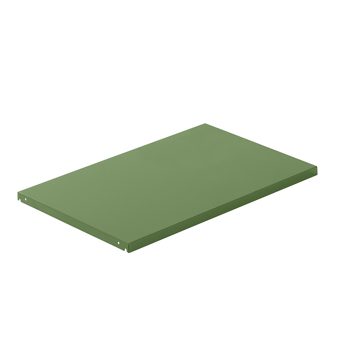 Półka wieńcząca z blachy stalowej – LISTA, szer. x głęb. 1290 x 860 mm, nośność półki 200 kg, rezedowo-zielony-4