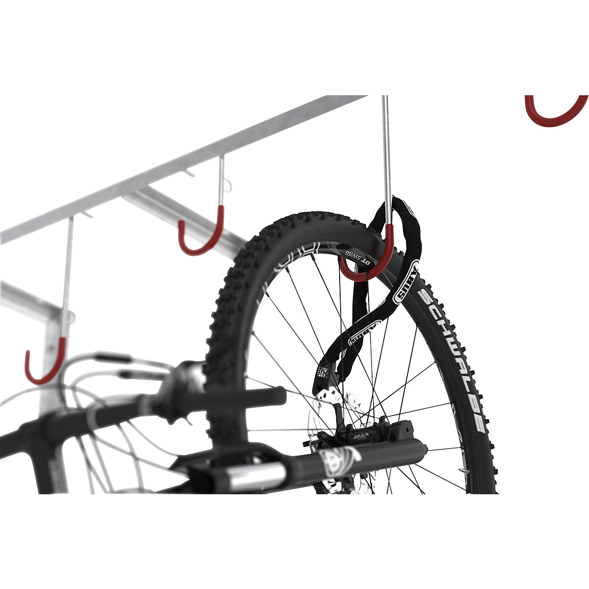 Wieszaki do rowerów – eurokraft basic (Zdjęcie produktu 4)-3