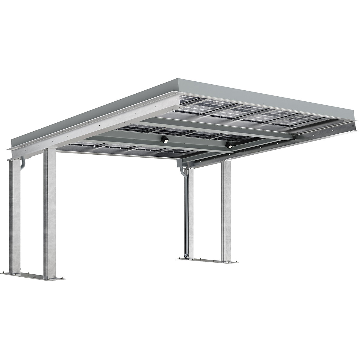 Wiata SolarCover z modułami fotowoltaicznymi, bez szafy sterowniczej