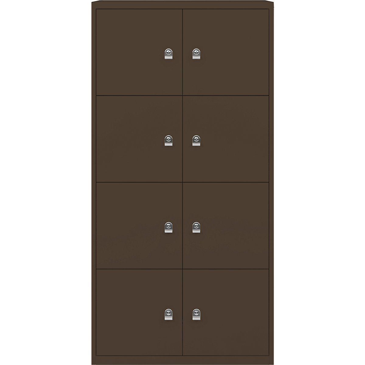 LateralFile™ Lodge – BISLEY, s 8 uzamykatelnými boxy, výška vždy 375 mm, kávová-24